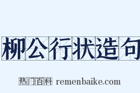 柳公行状造句是什么意思的图片